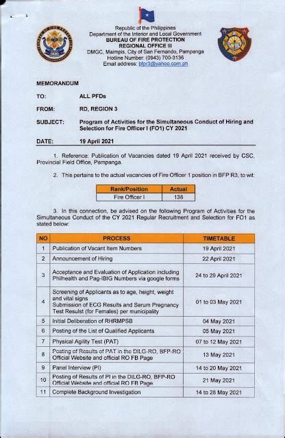 bfp region 3 recruitment 2024|GobyerKnows: DETAILS: June 2024 FOE Fire Officer Exam Schedule.